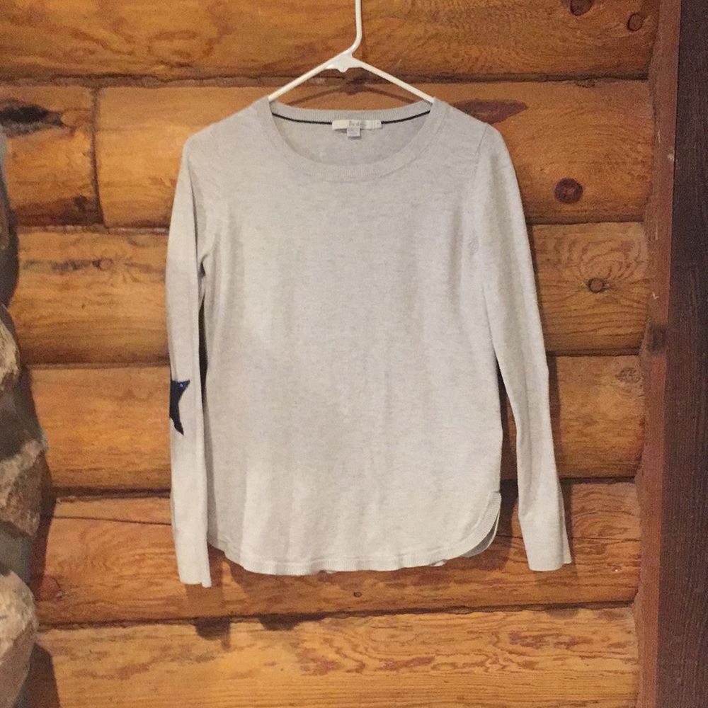 Boden Gray Sweater with Star Patches